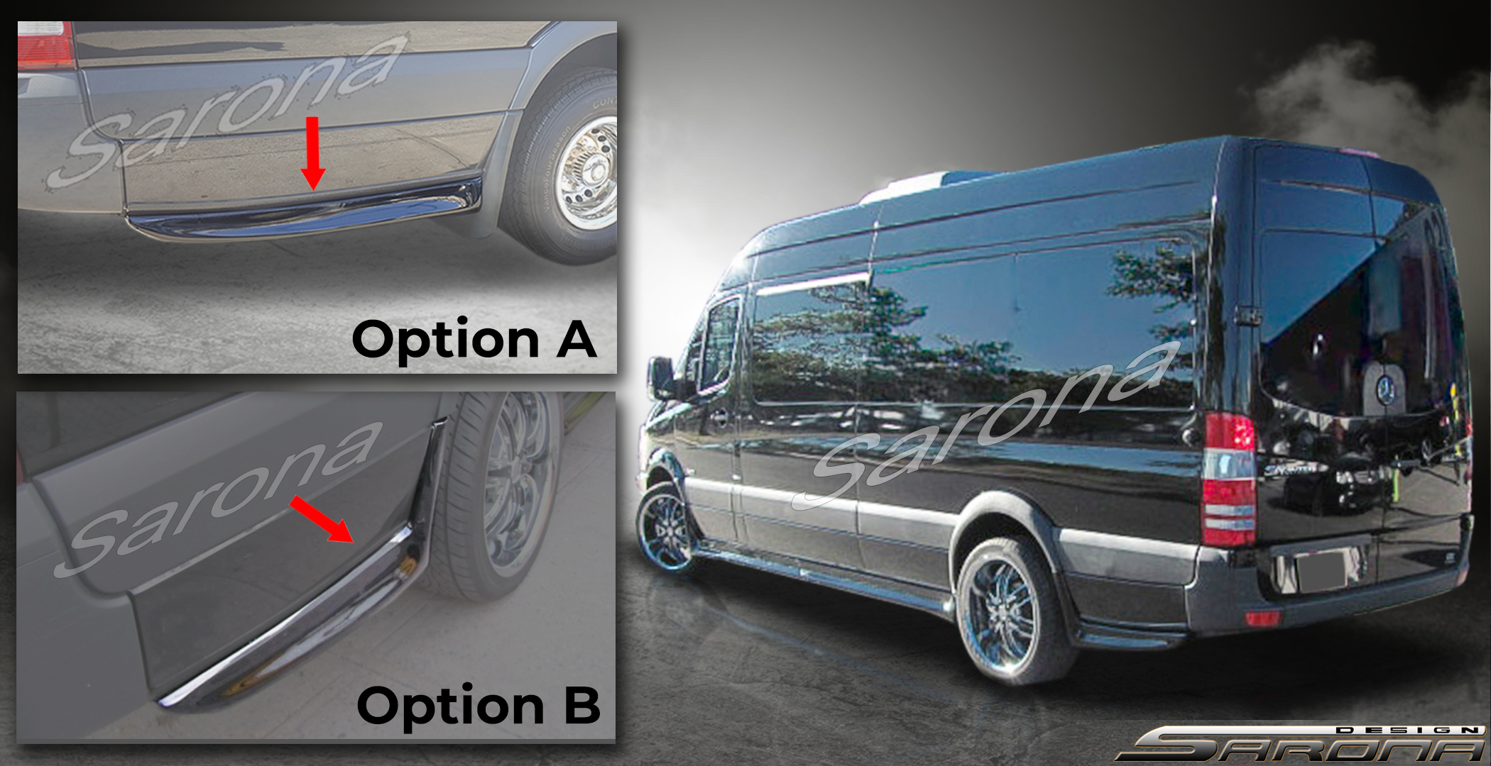Custom Mercedes Sprinter  Van Side Skirts (2007 - 2018) - $750.00 (Part #MB-062-SS)